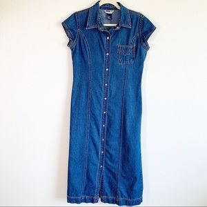Adriana long jean dress size medium